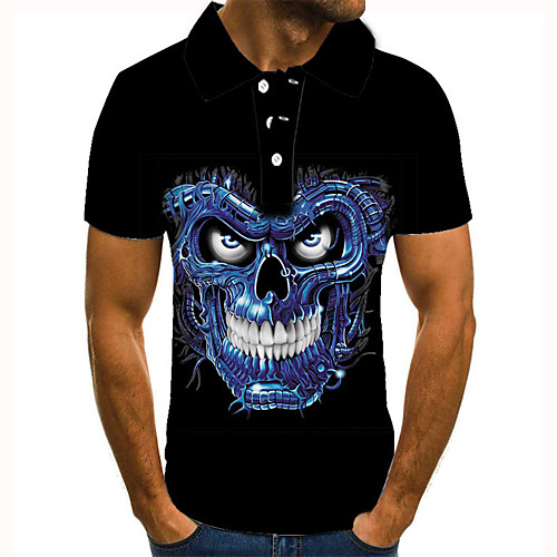 Men's Golf Shirt 3D Print Graphic Prints Skull Button-Down Short Sleeve Street Tops Casual Fashion Cool Black / Sports
Men's Golf Shirt 3D Print Graphic Prints Skull Button-Down Short Sleeve Street Tops Casual Fashion Cool Black / Sports