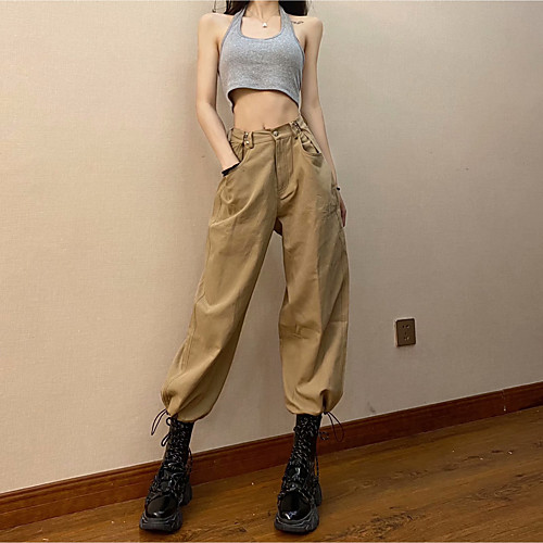 Women's Simple Streetwear Comfort Casual Weekend Chinos Pants Plain Full Length Novelty Pocket Black Khaki 
Women's Simple Streetwear Comfort Casual Weekend Chinos Pants Plain Full Length Novelty Pocket Black Khaki