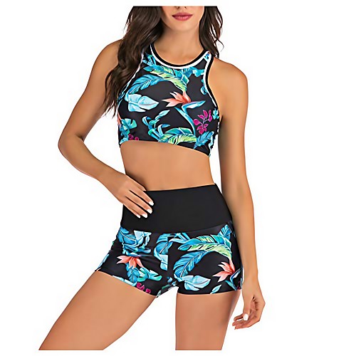 Women's Bikini 2 Piece Swimsuit Slim Blue leaves Swimwear Bathing Suits New Casual Sports / Padded Bras
Women's Bikini 2 Piece Swimsuit Slim Blue leaves Swimwear Bathing Suits New Casual Sports / Padded Bras
