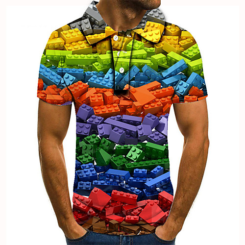 Men's Golf Shirt Tennis Shirt 3D Print Graphic Prints Jigsaw Button-Down Short Sleeve Street Tops Casual Fashion Cool Rainbow / Sports
Men's Golf Shirt Tennis Shirt 3D Print Graphic Prints Jigsaw Button-Down Short Sleeve Street Tops Casual Fashion Cool Rainbow / Sports