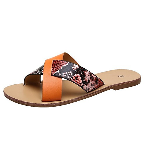 Women's Sandals Outdoor Slippers Flat Heel Round Toe PU Color Block Purple Yellow Red
Women's Sandals Outdoor Slippers Flat Heel Round Toe PU Color Block Purple Yellow Red