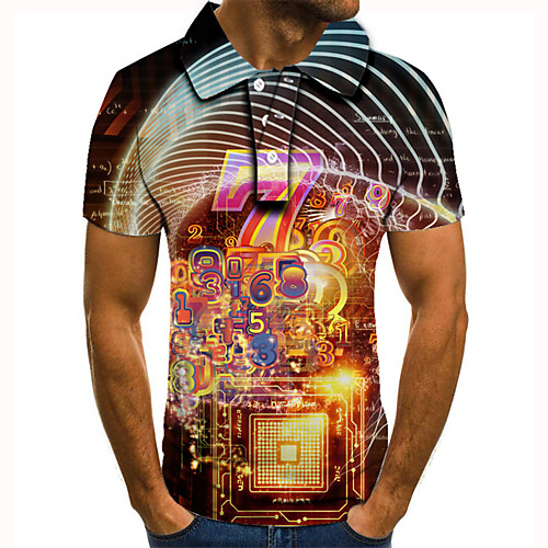 Men's Golf Shirt 3D Print Graphic Prints Machine Button-Down Short Sleeve Street Tops Casual Fashion Cool Rainbow / Sports
Men's Golf Shirt 3D Print Graphic Prints Machine Button-Down Short Sleeve Street Tops Casual Fashion Cool Rainbow / Sports