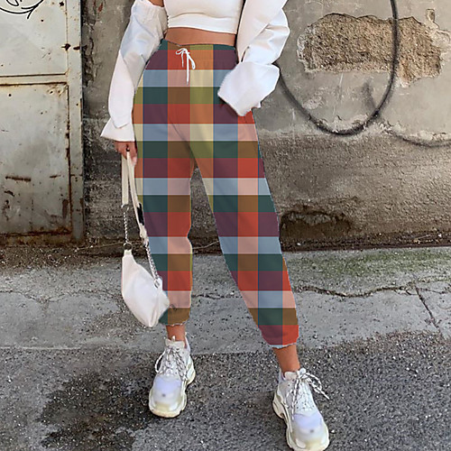 Women's Fashion Casual / Sporty Comfort Fitness Weekend Sweatpants Pants Plaid Checkered Full Length Pocket Elastic Drawstring Design Print Wine
Women's Fashion Casual / Sporty Comfort Fitness Weekend Sweatpants Pants Plaid Checkered Full Length Pocket Elastic Drawstring Design Print Wine