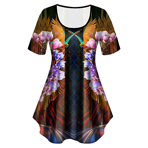 Women's Plus Size Tops T shirt Floral Graphic Print Short Sleeve Crewneck Basic Brown Big Size XL XXL 3XL 4XL 5XL / Holiday
Women's Plus Size Tops T shirt Floral Graphic Print Short Sleeve Crewneck Basic Brown Big Size XL XXL 3XL 4XL 5XL / Holiday