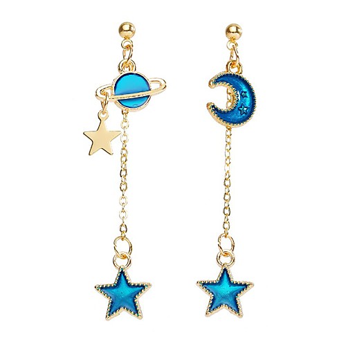 Women's Earrings Tassel Fringe Moon Star Stylish European Trendy Sweet Earrings Jewelry Blue For Party Evening Street Date Birthday Festival
Women's Earrings Tassel Fringe Moon Star Stylish European Trendy Sweet Earrings Jewelry Blue For Party Evening Street Date Birthday Festival