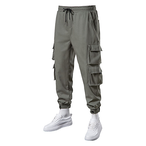 Men's Cargo Casual / Sporty Pants Tactical Cargo Pants Solid Colored Black Army Green Gray
Men's Cargo Casual / Sporty Pants Tactical Cargo Pants Solid Colored Black Army Green Gray