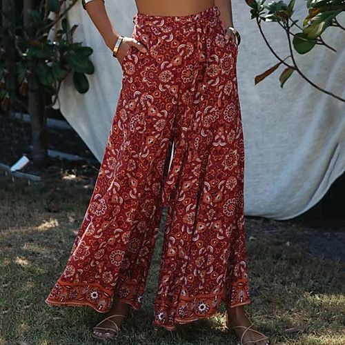 Women's Basic Boho Comfort Holiday Weekend Chinos Pants Graphic Paisley Full Length Elastic Drawstring Design Print Red Yellow
Women's Basic Boho Comfort Holiday Weekend Chinos Pants Graphic Paisley Full Length Elastic Drawstring Design Print Red Yellow