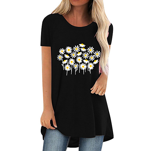 amazon 2021 summer hot sale small daisy flowers casual large size mid-length round neck short-sleeved t-shirt women
amazon 2021 summer hot sale small daisy flowers casual large size mid-length round neck short-sleeved t-shirt women