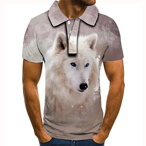 Men's Golf Shirt Tennis Shirt 3D Print Graphic Prints Wolf Animal Button-Down Short Sleeve Street Tops Casual Fashion Cool Light Purple / Sports
Men's Golf Shirt Tennis Shirt 3D Print Graphic Prints Wolf Animal Button-Down Short Sleeve Street Tops Casual Fashion Cool Light Purple / Sports