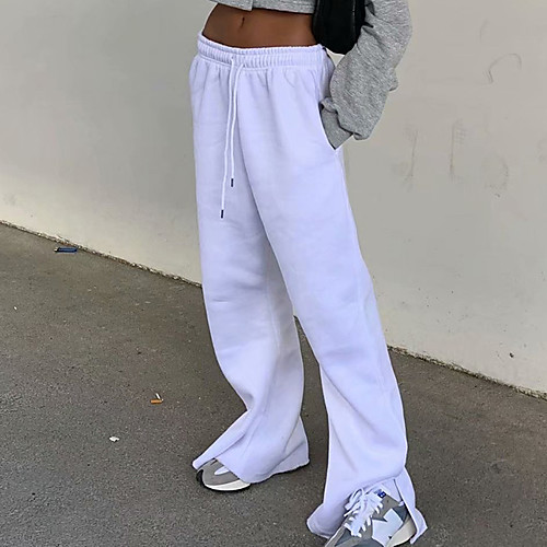Women's Fashion Chino Comfort Casual Daily Wide Leg Pants Plain Full Length Split Pocket Elastic Drawstring Design White Black Gray
Women's Fashion Chino Comfort Casual Daily Wide Leg Pants Plain Full Length Split Pocket Elastic Drawstring Design White Black Gray