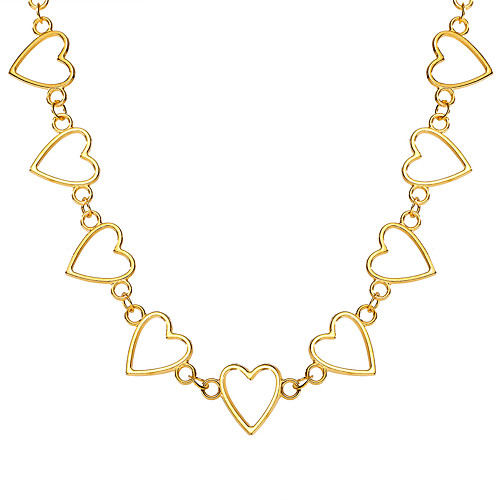 Women's Choker Necklace Chunky Heart Simple European Sweet Alloy Silver Gold 20-30 cm Necklace Jewelry 1pc For Street Prom Birthday Party Festival
Women's Choker Necklace Chunky Heart Simple European Sweet Alloy Silver Gold 20-30 cm Necklace Jewelry 1pc For Street Prom Birthday Party Festival