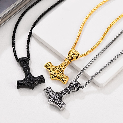 Women's Men's Pendant Necklace Necklace Retro Vintage Titanium Steel Silver Gold Black 555 cm Necklace Jewelry 1pc For Gift Birthday Party Festival / Charm Necklace
Women's Men's Pendant Necklace Necklace Retro Vintage Titanium Steel Silver Gold Black 555 cm Necklace Jewelry 1pc For Gift Birthday Party Festival / Charm Necklace