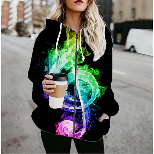 Women's Jacket Daily Fall Spring Regular Coat Regular Fit Casual Jacket Long Sleeve Color Gradient Print Black / Holiday
Women's Jacket Daily Fall Spring Regular Coat Regular Fit Casual Jacket Long Sleeve Color Gradient Print Black / Holiday