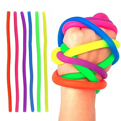 6pcs Soft Rubber Noodle Elastic Rope Toys Stretch String Decompression Toy Stretchy String Fidget Toys
6pcs Soft Rubber Noodle Elastic Rope Toys Stretch String Decompression Toy Stretchy String Fidget Toys