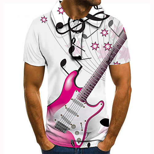 Men's Golf Shirt Tennis Shirt 3D Print Graphic Prints Guitar Button-Down Short Sleeve Street Tops Casual Fashion Cool White / Sports
Men's Golf Shirt Tennis Shirt 3D Print Graphic Prints Guitar Button-Down Short Sleeve Street Tops Casual Fashion Cool White / Sports