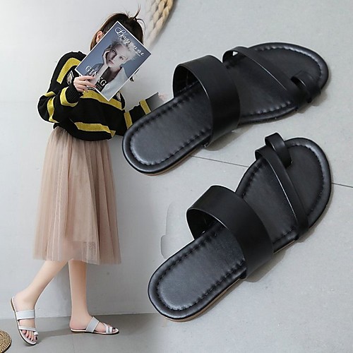 Women's Sandals Bunion Sandals Outdoor Slippers Flat Heel Round Toe PU Solid Colored White Red Black
Women's Sandals Bunion Sandals Outdoor Slippers Flat Heel Round Toe PU Solid Colored White Red Black