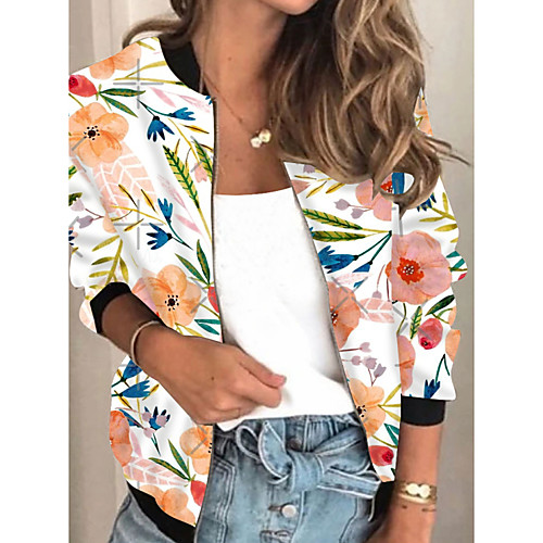 Women's Jacket Daily Fall Spring Regular Coat Regular Fit Casual Jacket Long Sleeve Plants Print Blushing Pink
Women's Jacket Daily Fall Spring Regular Coat Regular Fit Casual Jacket Long Sleeve Plants Print Blushing Pink