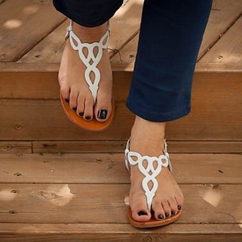 Women's Sandals Boho Bohemia Beach Flat Heel Round Toe PU Color Block Dark Brown White Black
Women's Sandals Boho Bohemia Beach Flat Heel Round Toe PU Color Block Dark Brown White Black