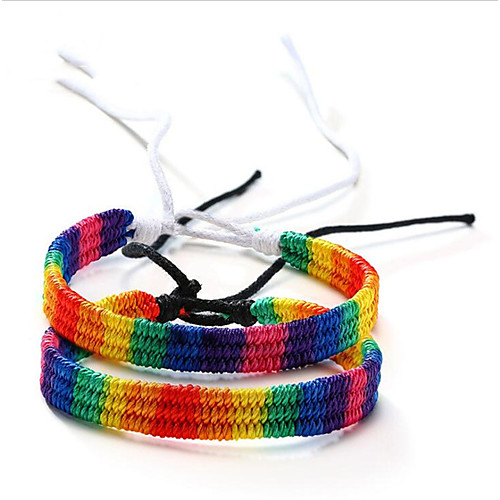 Friendship Bracelet Braided Rainbow Stylish Alloy Bracelet Jewelry Rainbow / White For Anniversary Date Birthday Festival
Friendship Bracelet Braided Rainbow Stylish Alloy Bracelet Jewelry Rainbow / White For Anniversary Date Birthday Festival