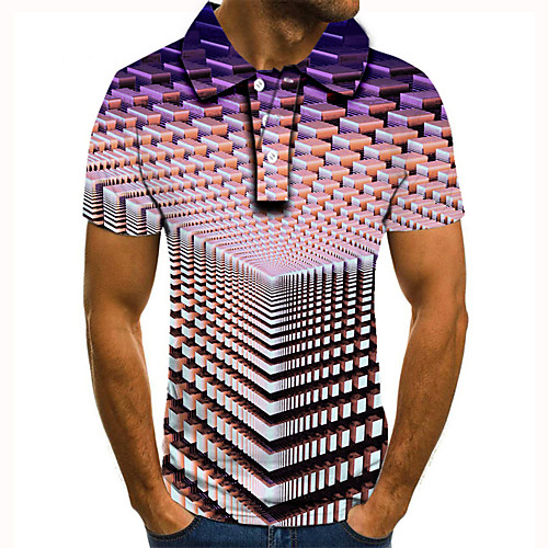 Men's Golf Shirt Tennis Shirt 3D Print Optical Illusion Geometric Button-Down Short Sleeve Street Tops Casual Fashion Cool Blushing Pink / Sports
Men's Golf Shirt Tennis Shirt 3D Print Optical Illusion Geometric Button-Down Short Sleeve Street Tops Casual Fashion Cool Blushing Pink / Sports