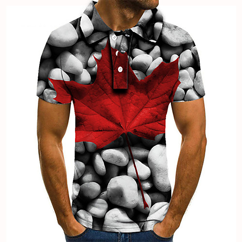 Men's Golf Shirt Tennis Shirt 3D Print Graphic Prints Leaves Button-Down Short Sleeve Street Tops Casual Fashion Cool Red / Sports
Men's Golf Shirt Tennis Shirt 3D Print Graphic Prints Leaves Button-Down Short Sleeve Street Tops Casual Fashion Cool Red / Sports