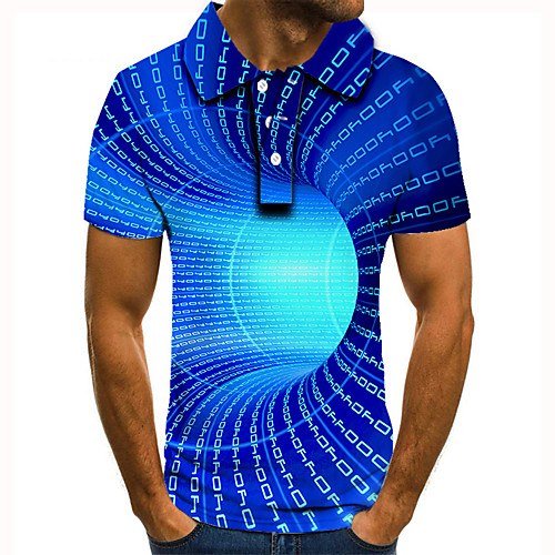 Men's Golf Shirt Tennis Shirt 3D Print Optical Illusion Graphic Prints Geometry Button-Down Short Sleeve Street Tops Casual Fashion Cool Blue / Sports
Men's Golf Shirt Tennis Shirt 3D Print Optical Illusion Graphic Prints Geometry Button-Down Short Sleeve Street Tops Casual Fashion Cool Blue / Sports