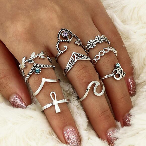 Multi Finger Ring Geometrical Silver Alloy Flower Precious Vintage 1 set One Size / Women's
Multi Finger Ring Geometrical Silver Alloy Flower Precious Vintage 1 set One Size / Women's