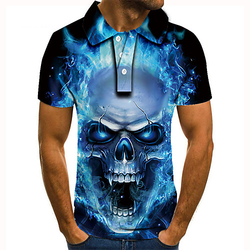 Men's Golf Shirt Tennis Shirt 3D Print Graphic Prints Skull Button-Down Short Sleeve Street Tops Casual Fashion Cool Blue / Sports
Men's Golf Shirt Tennis Shirt 3D Print Graphic Prints Skull Button-Down Short Sleeve Street Tops Casual Fashion Cool Blue / Sports