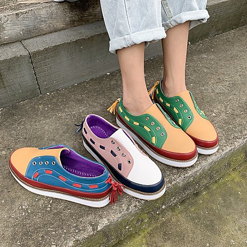 Women's Sneakers Fantasy Shoes Flat Heel Round Toe PU Color Block Blue Pink Green
Women's Sneakers Fantasy Shoes Flat Heel Round Toe PU Color Block Blue Pink Green