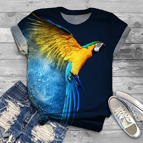 Women's Plus Size Tops T shirt Graphic Bird Animal Print Short Sleeve Crewneck Basic Blue Big Size XL XXL 3XL 4XL 5XL / Holiday
Women's Plus Size Tops T shirt Graphic Bird Animal Print Short Sleeve Crewneck Basic Blue Big Size XL XXL 3XL 4XL 5XL / Holiday