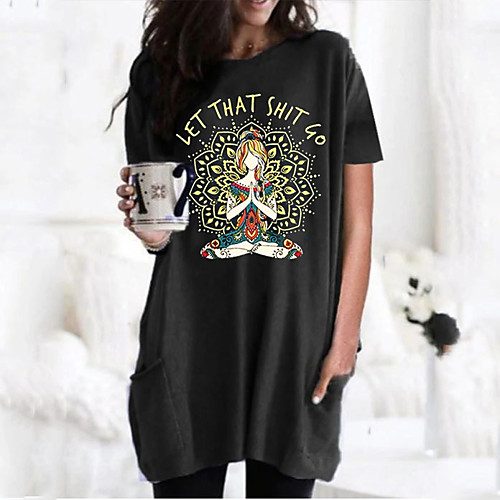 Women's T shirt Dress Graphic Portrait Round Neck Tops Basic Basic Top Black Wine Army Green
Women's T shirt Dress Graphic Portrait Round Neck Tops Basic Basic Top Black Wine Army Green