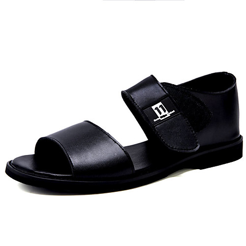 Men's Sandals Leather Shoes Flat Sandals Casual Classic British Daily Outdoor Nappa Leather Cowhide Breathable Non-slipping Wear Proof Booties / Ankle Boots Black Spring Summer
Men's Sandals Leather Shoes Flat Sandals Casual Classic British Daily Outdoor Nappa Leather Cowhide Breathable Non-slipping Wear Proof Booties / Ankle Boots Black Spring Summer