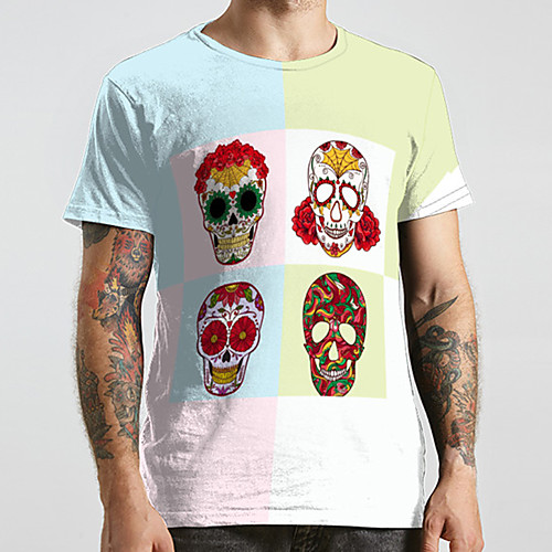 Men's Unisex Tee T shirt 3D Print Floral Graphic Prints Skull Plus Size Print Short Sleeve Casual Tops Fashion Designer Big and Tall Rainbow
Men's Unisex Tee T shirt 3D Print Floral Graphic Prints Skull Plus Size Print Short Sleeve Casual Tops Fashion Designer Big and Tall Rainbow