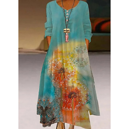 Women's A Line Dress Maxi long Dress Multicolor_1 Blue Purple Green Royal Blue Rainbow White Navy Blue Beige Half Sleeve Tie Dye Fall Summer Round Neck Elegant Casual 2021 S M L XL / Holiday
Women's A Line Dress Maxi long Dress Multicolor_1 Blue Purple Green Royal Blue Rainbow White Navy Blue Beige Half Sleeve Tie Dye Fall Summer Round Neck Elegant Casual 2021 S M L XL / Holiday