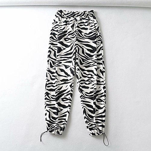 Women's Basic Casual / Sporty Comfort Daily Leisure Sports Jogger Pants Zebra Animal Full Length Sporty Elastic Waist Print Black / White
Women's Basic Casual / Sporty Comfort Daily Leisure Sports Jogger Pants Zebra Animal Full Length Sporty Elastic Waist Print Black / White