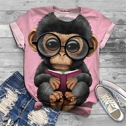 Women's Plus Size Tops T shirt Graphic Animal Print Short Sleeve Crewneck Basic Blushing Pink Big Size XL XXL 3XL 4XL 5XL / Holiday
Women's Plus Size Tops T shirt Graphic Animal Print Short Sleeve Crewneck Basic Blushing Pink Big Size XL XXL 3XL 4XL 5XL / Holiday