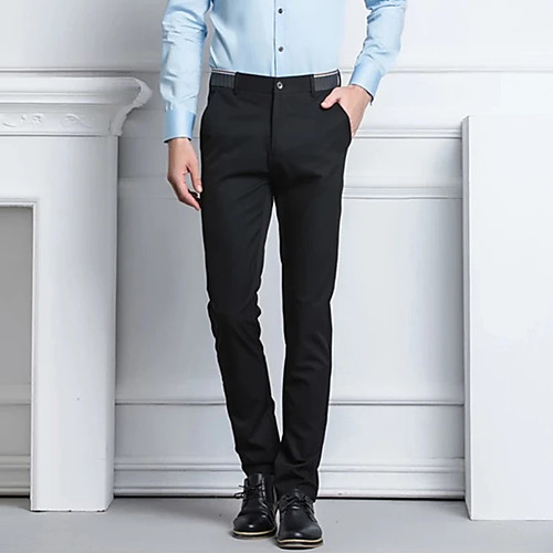 Men's Chic & Modern Chino Breathable Comfort Business Formal Dress Pants Pants Solid Color Plain Full Length Pocket Black Dark Blue
Men's Chic & Modern Chino Breathable Comfort Business Formal Dress Pants Pants Solid Color Plain Full Length Pocket Black Dark Blue