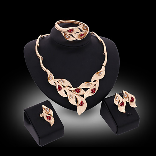 Women's Jewelry Set Bridal Jewelry Sets Cut Out Precious Fashion Rhinestone Gold Plated Earrings Jewelry Blue / Red For Christmas Wedding Party Evening Gift Formal 1 set
Women's Jewelry Set Bridal Jewelry Sets Cut Out Precious Fashion Rhinestone Gold Plated Earrings Jewelry Blue / Red For Christmas Wedding Party Evening Gift Formal 1 set