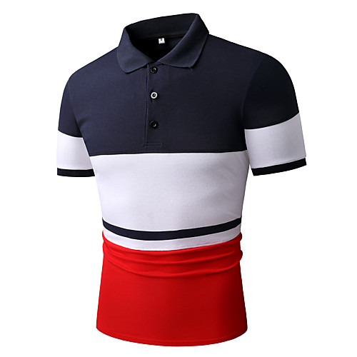 Men's Golf Shirt Tennis Shirt Other Prints Color Block Short Sleeve Casual Tops Cotton Red-Navy
Men's Golf Shirt Tennis Shirt Other Prints Color Block Short Sleeve Casual Tops Cotton Red-Navy