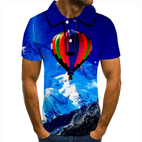 Men's Golf Shirt 3D Print Scenery Graphic Prints Balloon Button-Down Short Sleeve Street Tops Casual Fashion Cool Blue / Sports
Men's Golf Shirt 3D Print Scenery Graphic Prints Balloon Button-Down Short Sleeve Street Tops Casual Fashion Cool Blue / Sports