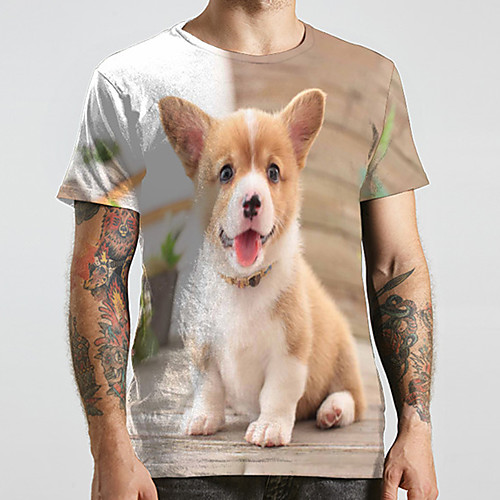 Men's Unisex Tee T shirt 3D Print Dog Graphic Prints Animal Plus Size Print Short Sleeve Casual Tops Fashion Designer Big and Tall Yellow
Men's Unisex Tee T shirt 3D Print Dog Graphic Prints Animal Plus Size Print Short Sleeve Casual Tops Fashion Designer Big and Tall Yellow