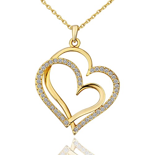 Women's Cubic Zirconia Pendant Necklace Classic Heart Fashion Gold Plated Rose Gold Plated Rose Gold Gold 455 cm Necklace Jewelry 1pc For Anniversary Gift Birthday Party Festival
Women's Cubic Zirconia Pendant Necklace Classic Heart Fashion Gold Plated Rose Gold Plated Rose Gold Gold 455 cm Necklace Jewelry 1pc For Anniversary Gift Birthday Party Festival