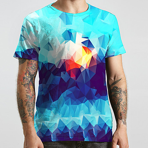Men's Unisex Tee T shirt 3D Print Graphic Prints Geometry Plus Size Print Short Sleeve Casual Tops Basic Designer Big and Tall Blue
Men's Unisex Tee T shirt 3D Print Graphic Prints Geometry Plus Size Print Short Sleeve Casual Tops Basic Designer Big and Tall Blue