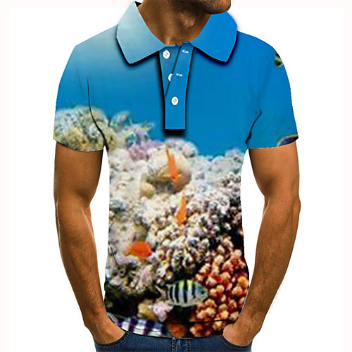 Men's Golf Shirt 3D Print Graphic Prints Fish Button-Down Short Sleeve Street Tops Casual Fashion Cool Blue / Sports
Men's Golf Shirt 3D Print Graphic Prints Fish Button-Down Short Sleeve Street Tops Casual Fashion Cool Blue / Sports