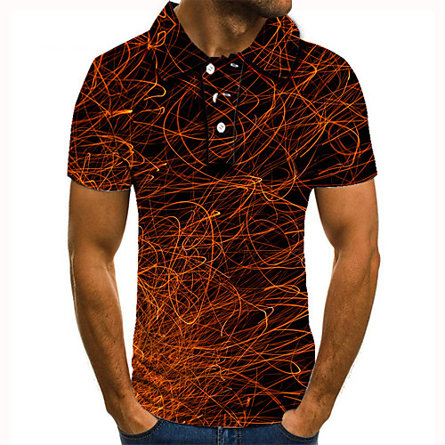 Men's Golf Shirt 3D Print Graphic Prints Streamer Button-Down Short Sleeve Street Tops Casual Fashion Cool Orange / Sports
Men's Golf Shirt 3D Print Graphic Prints Streamer Button-Down Short Sleeve Street Tops Casual Fashion Cool Orange / Sports