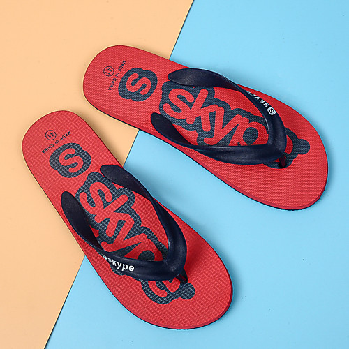 Men's Slippers & Flip-Flops Flip-Flops Sporty Classic British Daily Outdoor Synthetics Breathable Non-slipping Wear Proof Booties / Ankle Boots Black Red Blue Spring Summer
Men's Slippers & Flip-Flops Flip-Flops Sporty Classic British Daily Outdoor Synthetics Breathable Non-slipping Wear Proof Booties / Ankle Boots Black Red Blue Spring Summer