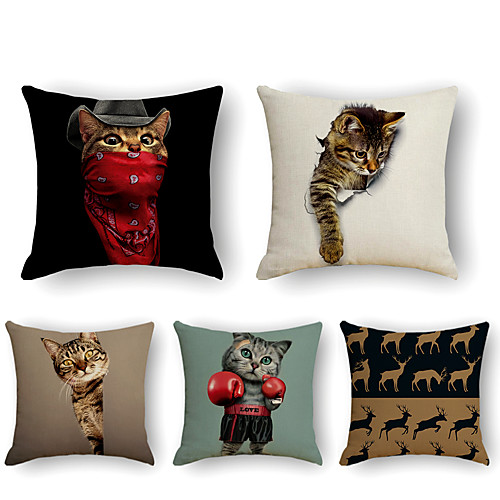Cushion Cover 5PCS Faux Linen Soft Print Square Throw Pillow Cover Cushion Case Pillowcase for Sofa Bedroom 45 x 45 cm (18 x 18 Inch) Superior Quality Mashine Washable
Cushion Cover 5PCS Faux Linen Soft Print Square Throw Pillow Cover Cushion Case Pillowcase for Sofa Bedroom 45 x 45 cm (18 x 18 Inch) Superior Quality Mashine Washable
