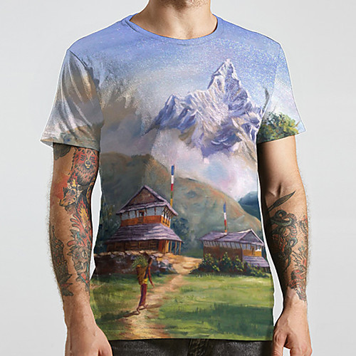 Men's Unisex Tee T shirt 3D Print Scenery Graphic Prints Plus Size Print Short Sleeve Casual Tops Fashion Designer Big and Tall Blue
Men's Unisex Tee T shirt 3D Print Scenery Graphic Prints Plus Size Print Short Sleeve Casual Tops Fashion Designer Big and Tall Blue