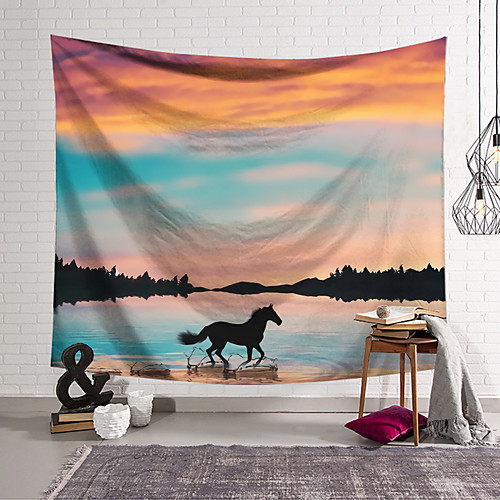 Wall Tapestry Art Decor Blanket Curtain Hanging Home Bedroom Living Room Decoration Polyester Sunset Clouds Horse Lake Water Running
Wall Tapestry Art Decor Blanket Curtain Hanging Home Bedroom Living Room Decoration Polyester Sunset Clouds Horse Lake Water Running