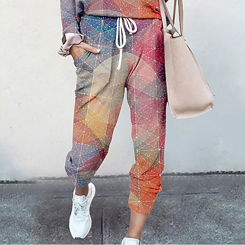 Women's Basic Soft Comfort Going out Gym Palazzo Pants Geometric Pattern Graphic Prints Full Length Elastic Drawstring Design Print Orange
Women's Basic Soft Comfort Going out Gym Palazzo Pants Geometric Pattern Graphic Prints Full Length Elastic Drawstring Design Print Orange